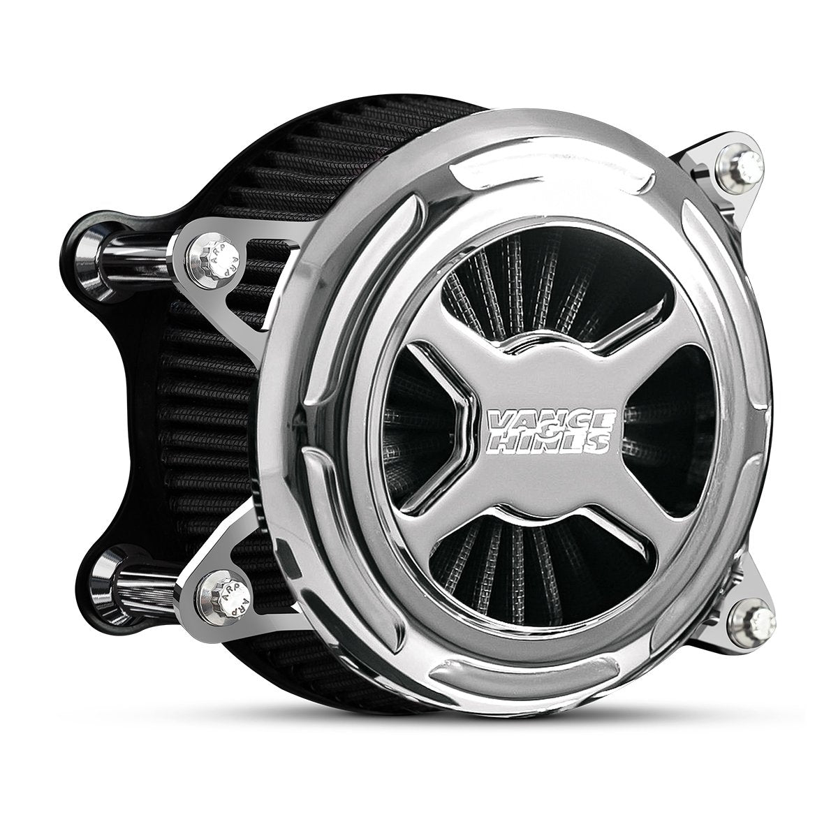 Filtro de Aire Vance & Hines VO2 X Cromo para Harley Davidson '17-'25 Touring / '17-'25 Trike / '18-'25 Softail