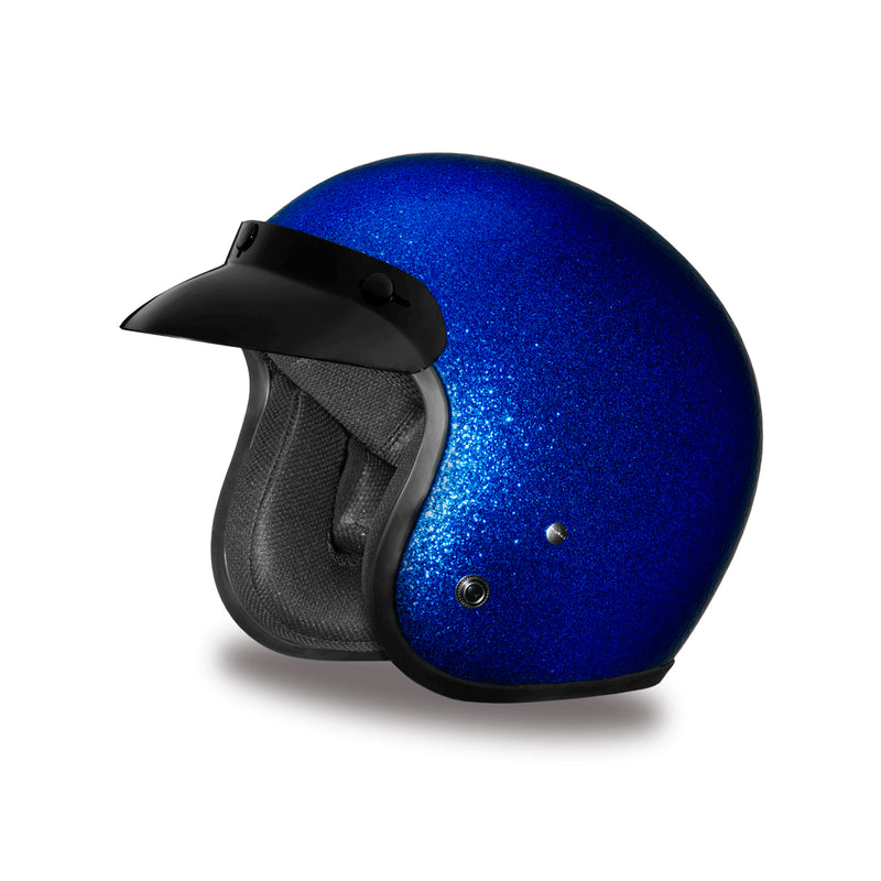 Daytona Helmets D.O.T. Daytona Cruiser - Blue Metal Flake - CHG.MX For Riders