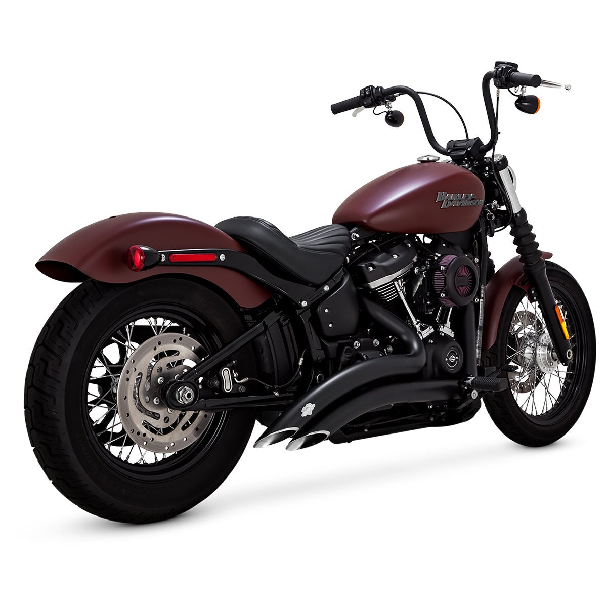 Escape Vance & Hines Big Radius 2 a 2 Negro para Harley Davidson '18-'24 Softail Heritage Classic / Low Rider / Standard / Fat Bob / Street Bob / Slim / Deluxe (Sistema Completo)