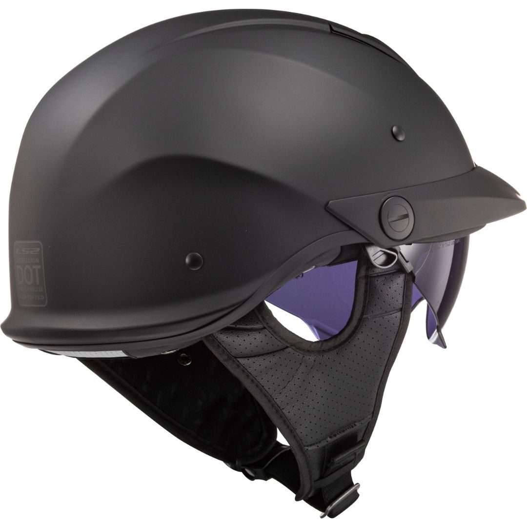 Casco Abierto LS2 Rebellion Negro Mate HH590