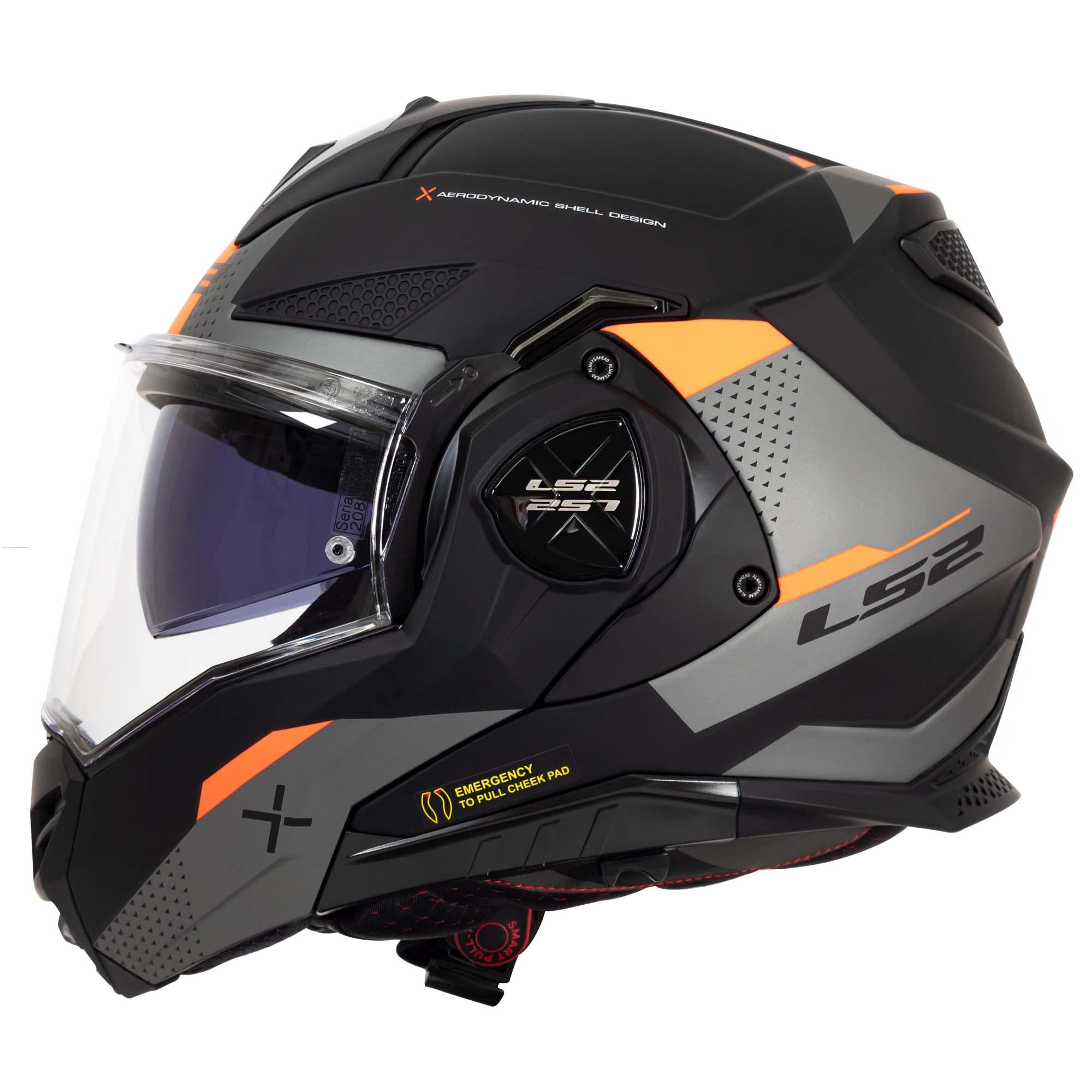 Casco Abatible LS2 Advant X Oblivion Negro Titanium FF901