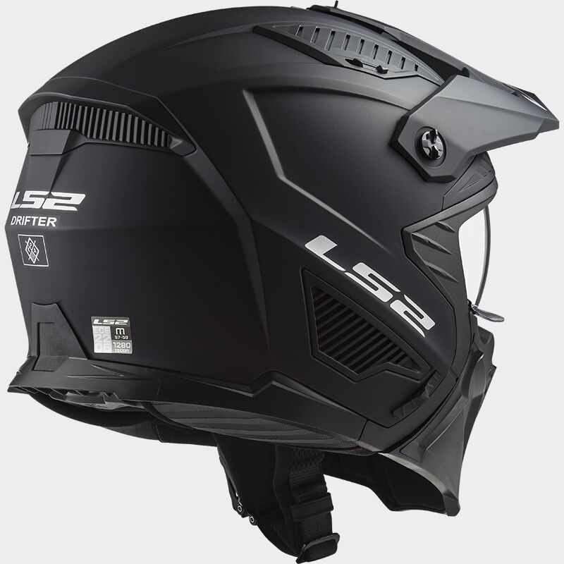 Casco Cross City LS2 Drifter Solid Negro Mate OF606