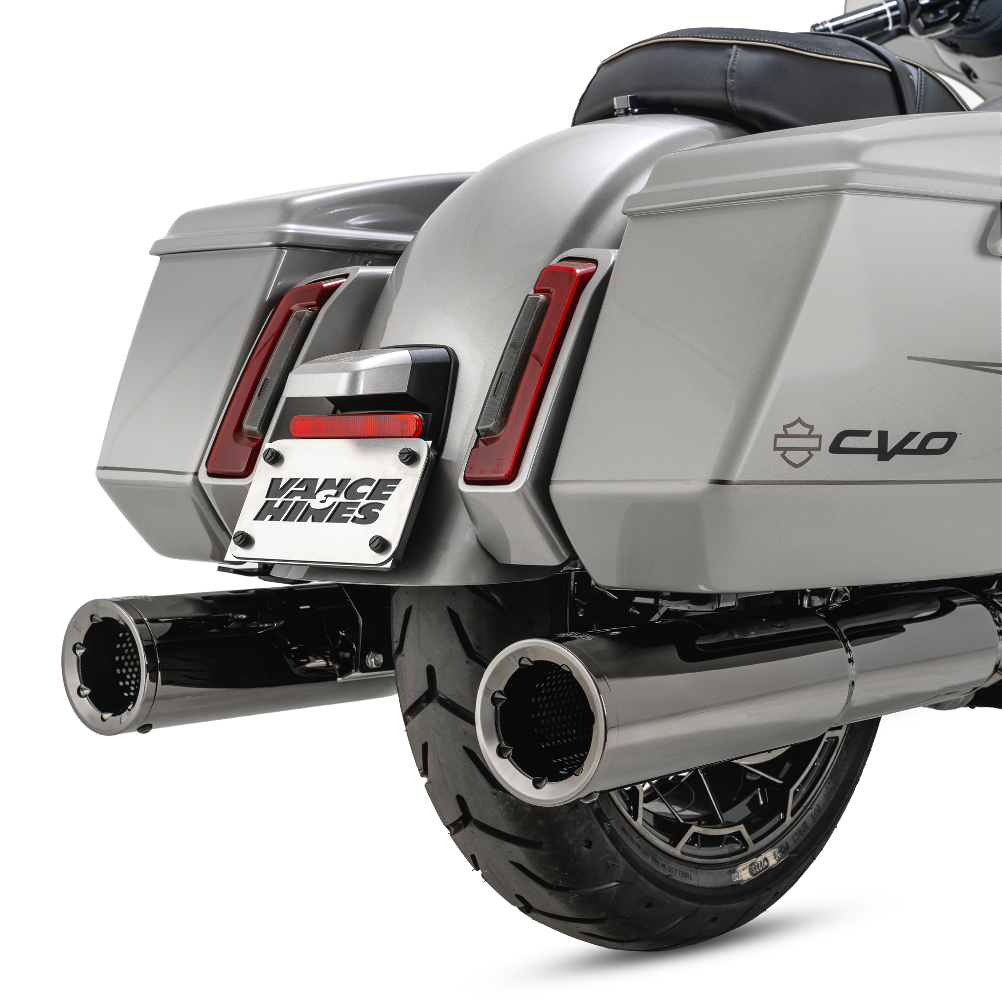 Escape Vance & Hines Hi-Output Slip Ons Cromo Oscuro para Harley Davidson '17-'26 Touring (Colas)