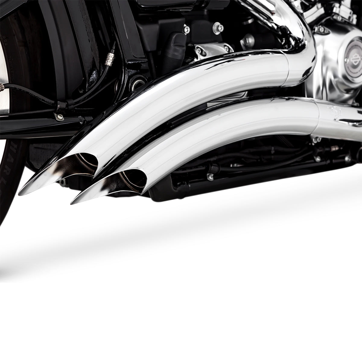 Escape Vance & Hines Big Radius 2 a 2 Cromo para Harley Davidson '18-'24 Softail Fat Boy / Breakout / FXDR (Sistema Completo)