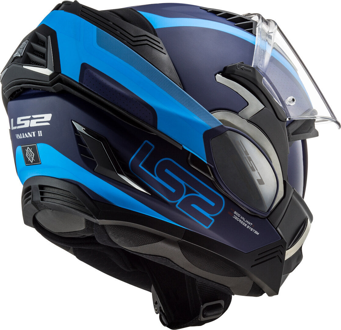 Casco Abatible LS2 Valiant II Orbit Azul Mate FF900