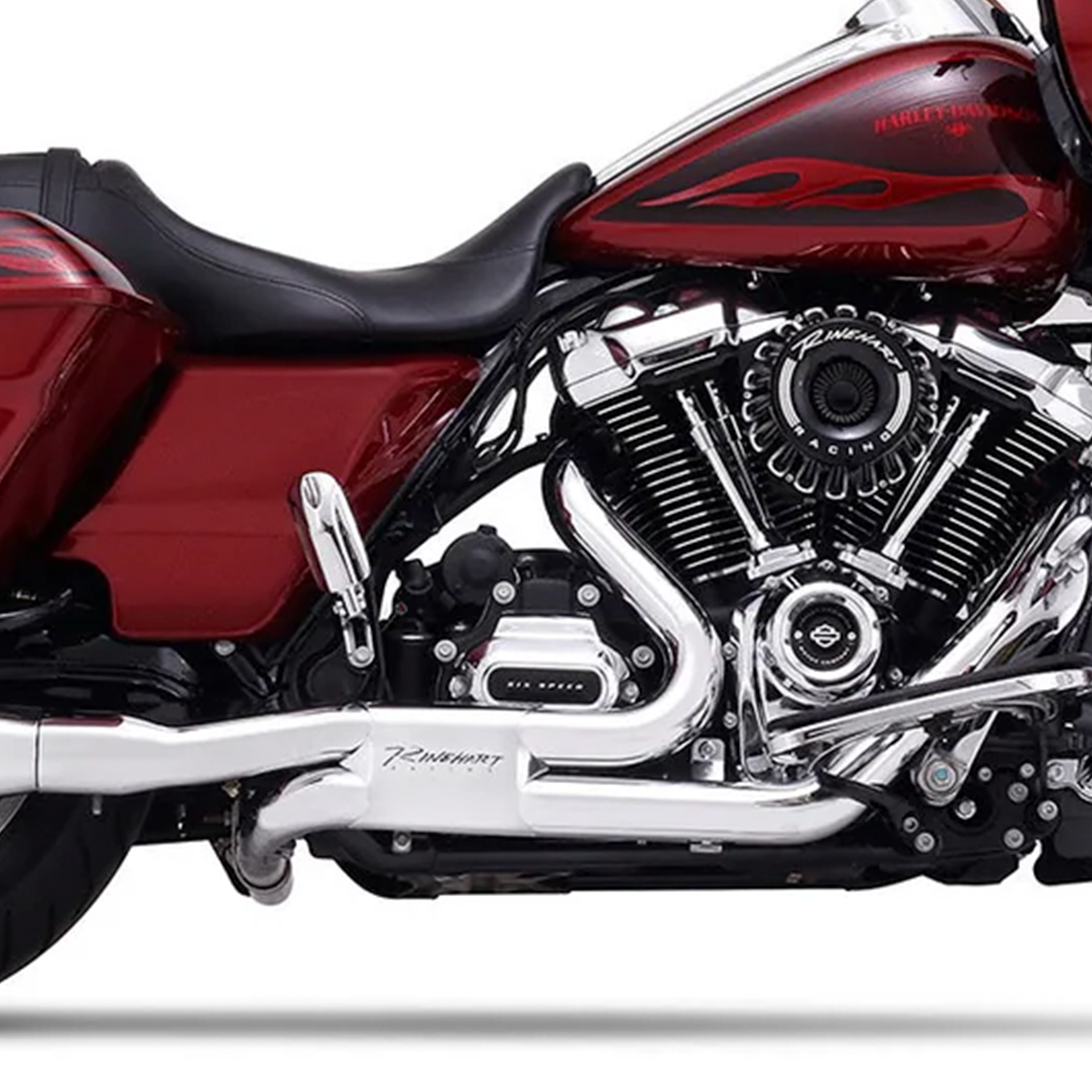 Escape Rinehart Racing Slimline Duals Cromo para Harley Davidson '17-'24 Touring (Headers)