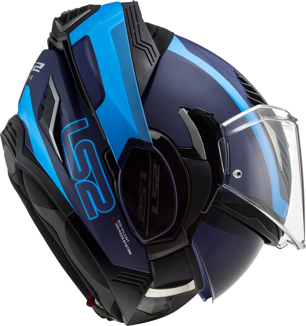 Casco Abatible LS2 Valiant II Orbit Azul Mate FF900