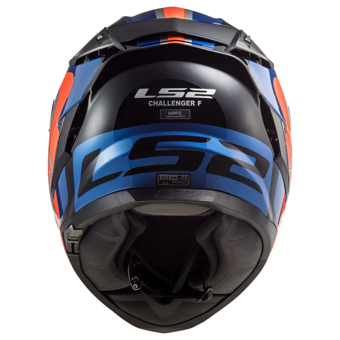 Casco Cerrado LS2 Challenger HPFC Galactic Azul / Naranja FF327