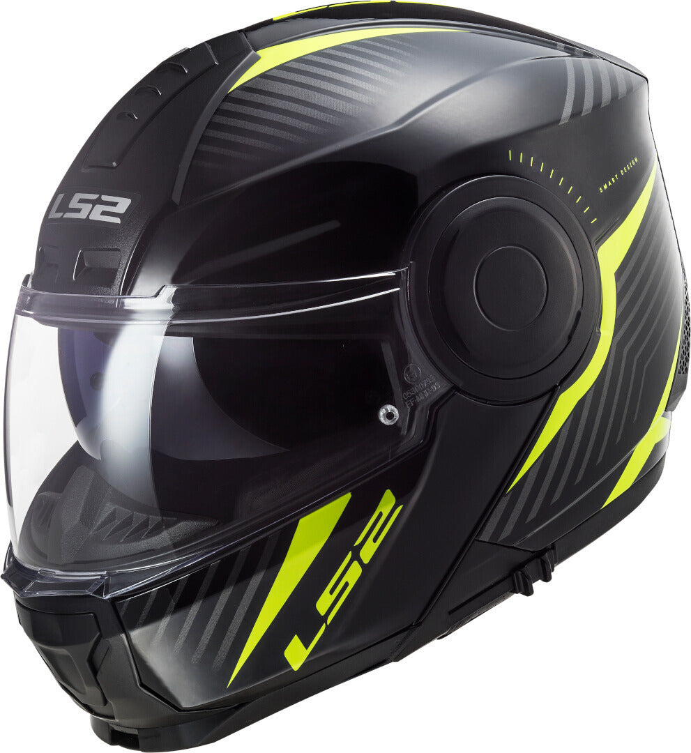 Casco Abatible LS2 Scope Skid Negro / Amarillo FF902