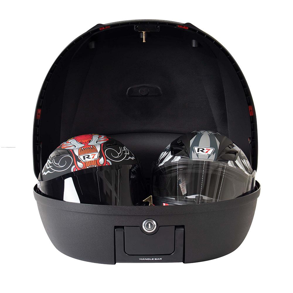Baul Trasero Motocicleta R7 Racing R03 Negro 52 Lts