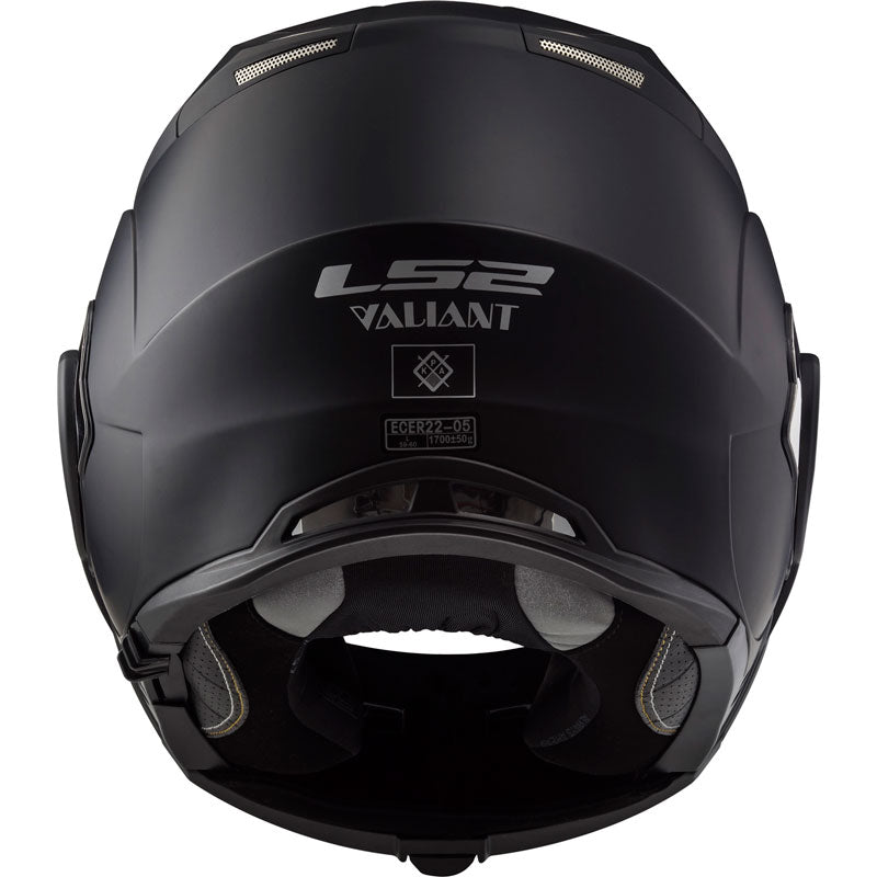 Casco Abatible LS2 Valiant 180 Degrees Solid Negro Mate FF399