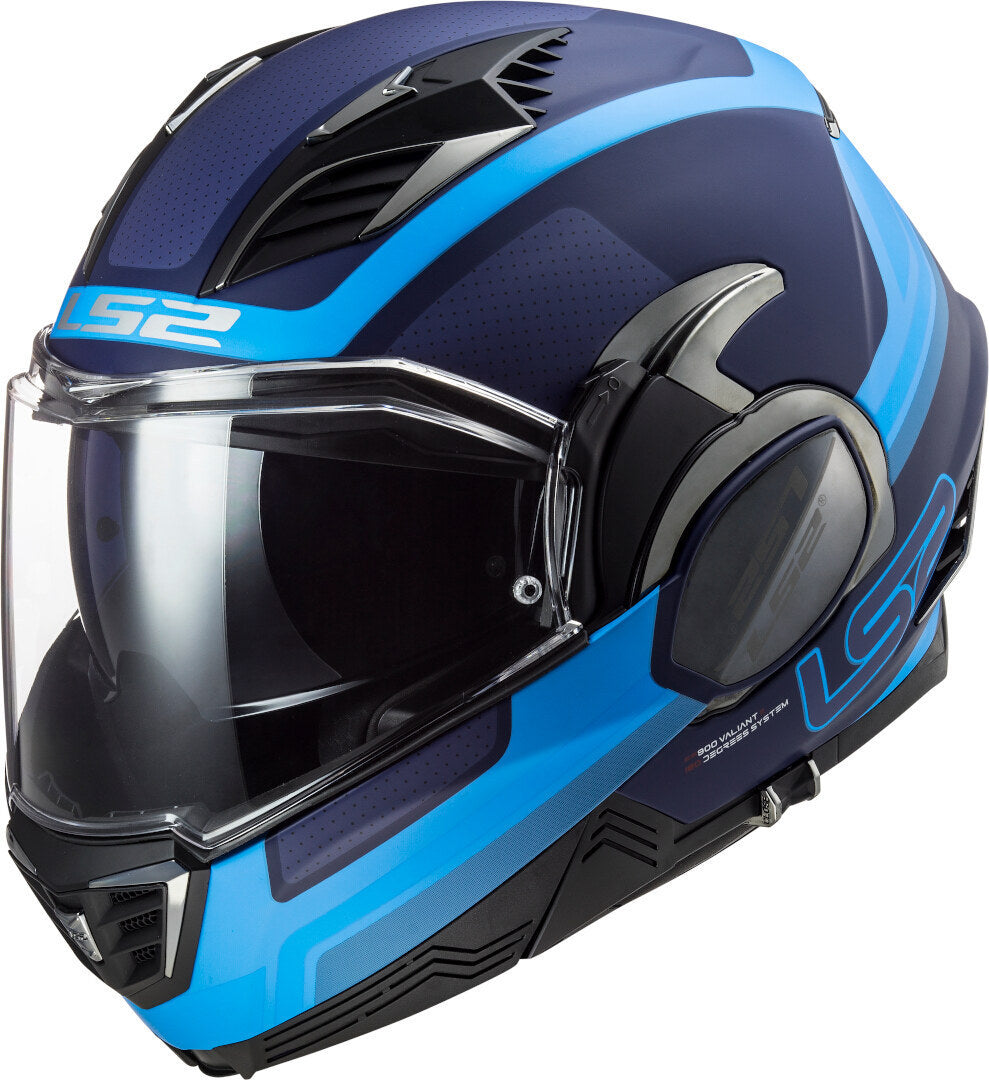 Casco Abatible LS2 Valiant II Orbit Azul Mate FF900