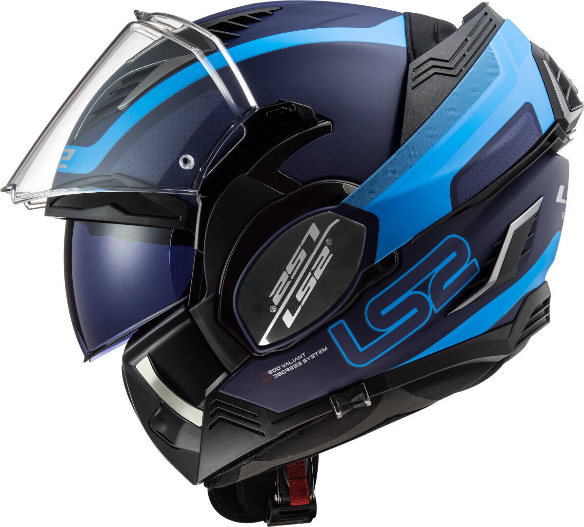 Casco Abatible LS2 Valiant II Orbit Azul Mate FF900