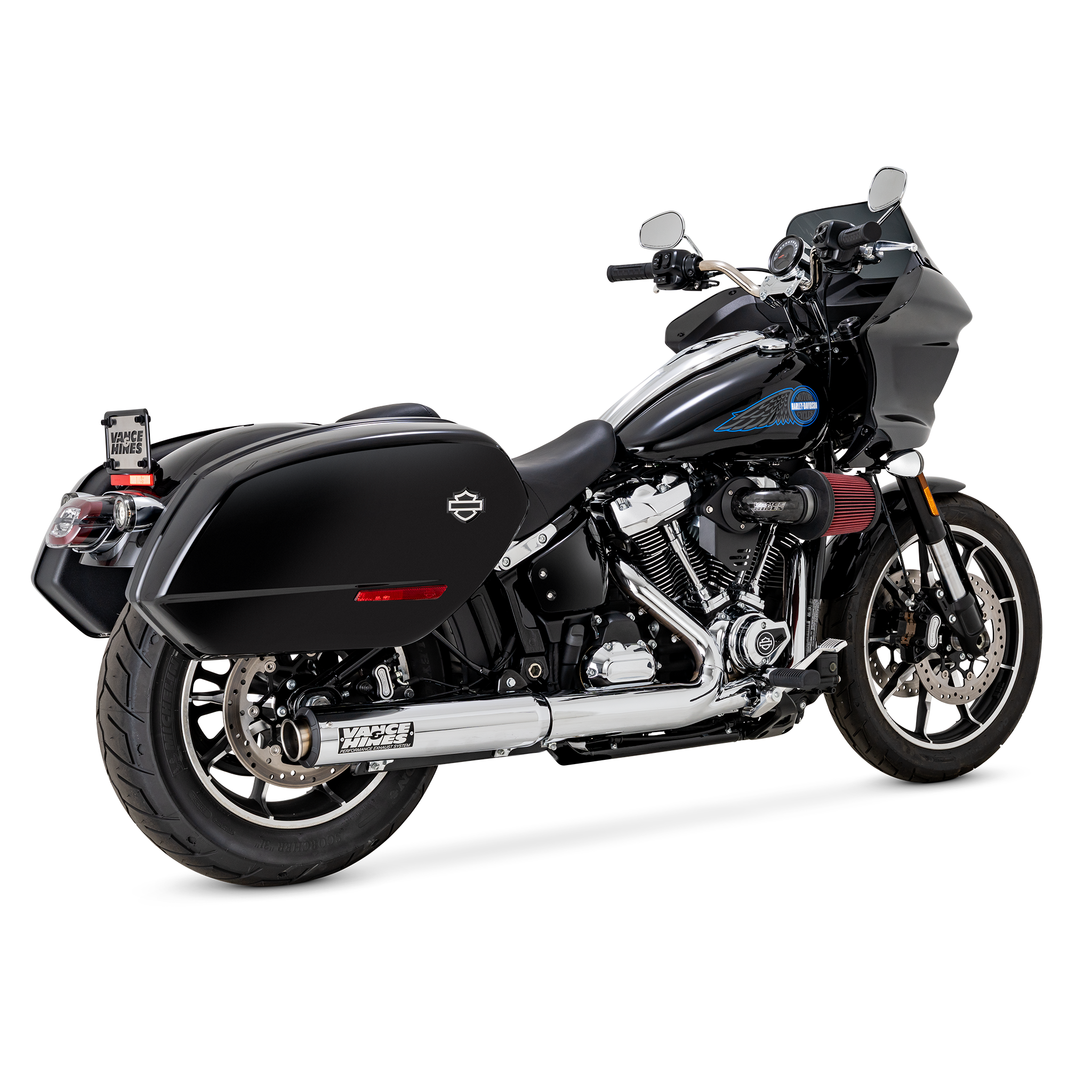 Escape Vance & Hines Supersport Slip On Cromo para Harley Davidson 2025 Softail (Cola)