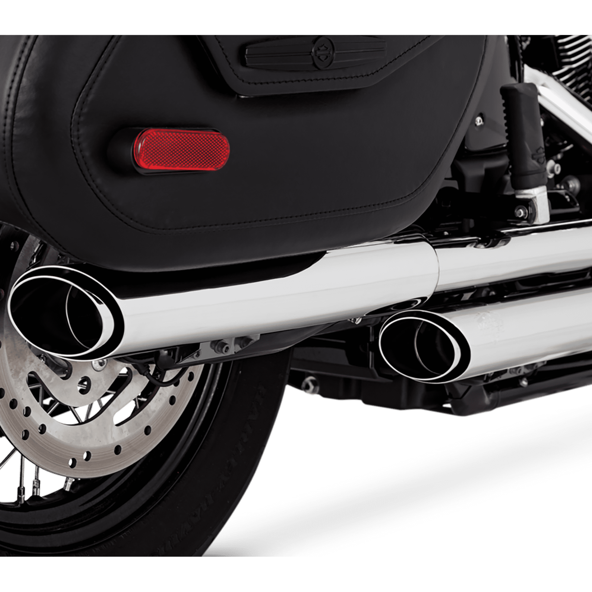 Escape Vance & Hines Twin Slash 3″ Slip Ons PCX™ para Harley Davidson '18-'24 Softail Heritage Classic / Deluxe / Hydra-Glide Revival (Colas)