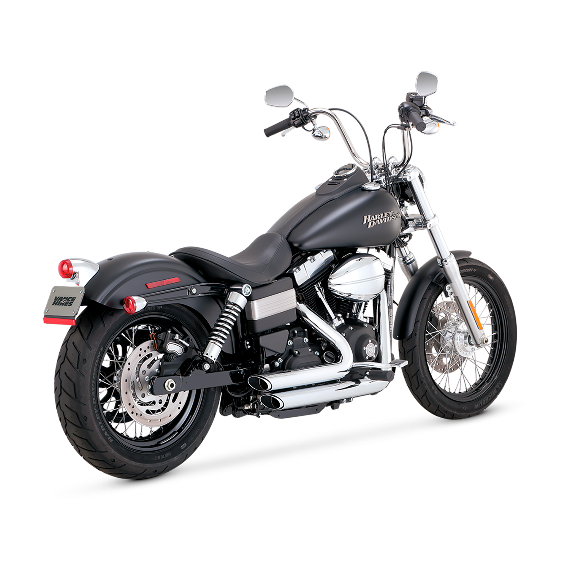 Escape Vance & Hines Shortshots Staggered Cromo para Harley Davidson '12-'17 Dyna (Sistema Completo)