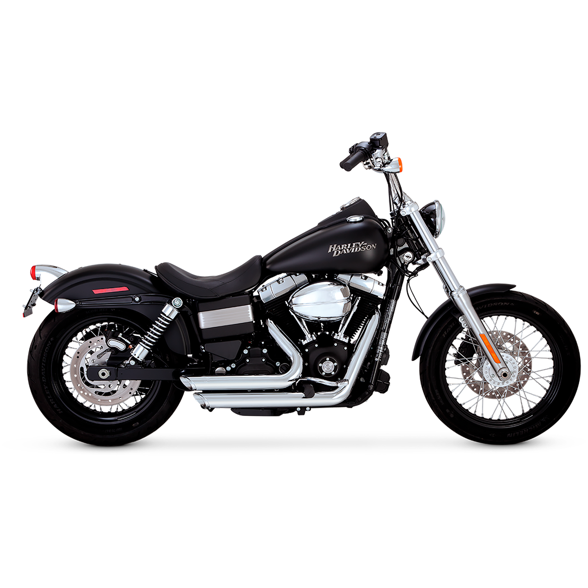 Escape Vance & Hines Shortshots Staggered Cromo para Harley Davidson '12-'17 Dyna (Sistema Completo)