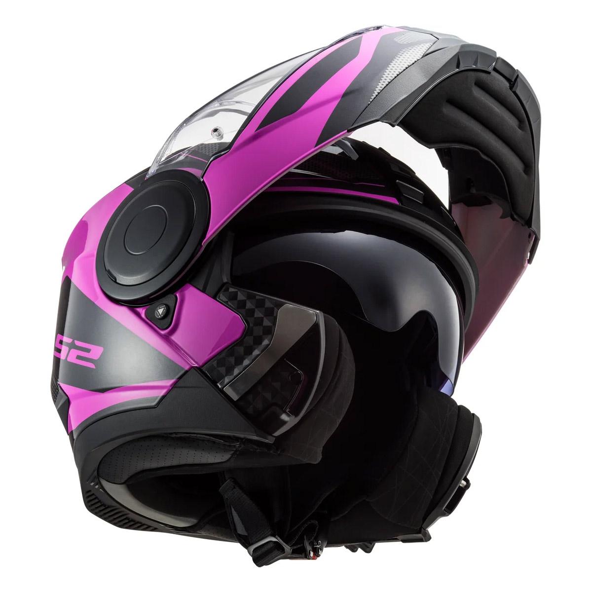 Casco Abatible LS2 Scope Axis Negro / Rosa Titanium FF902