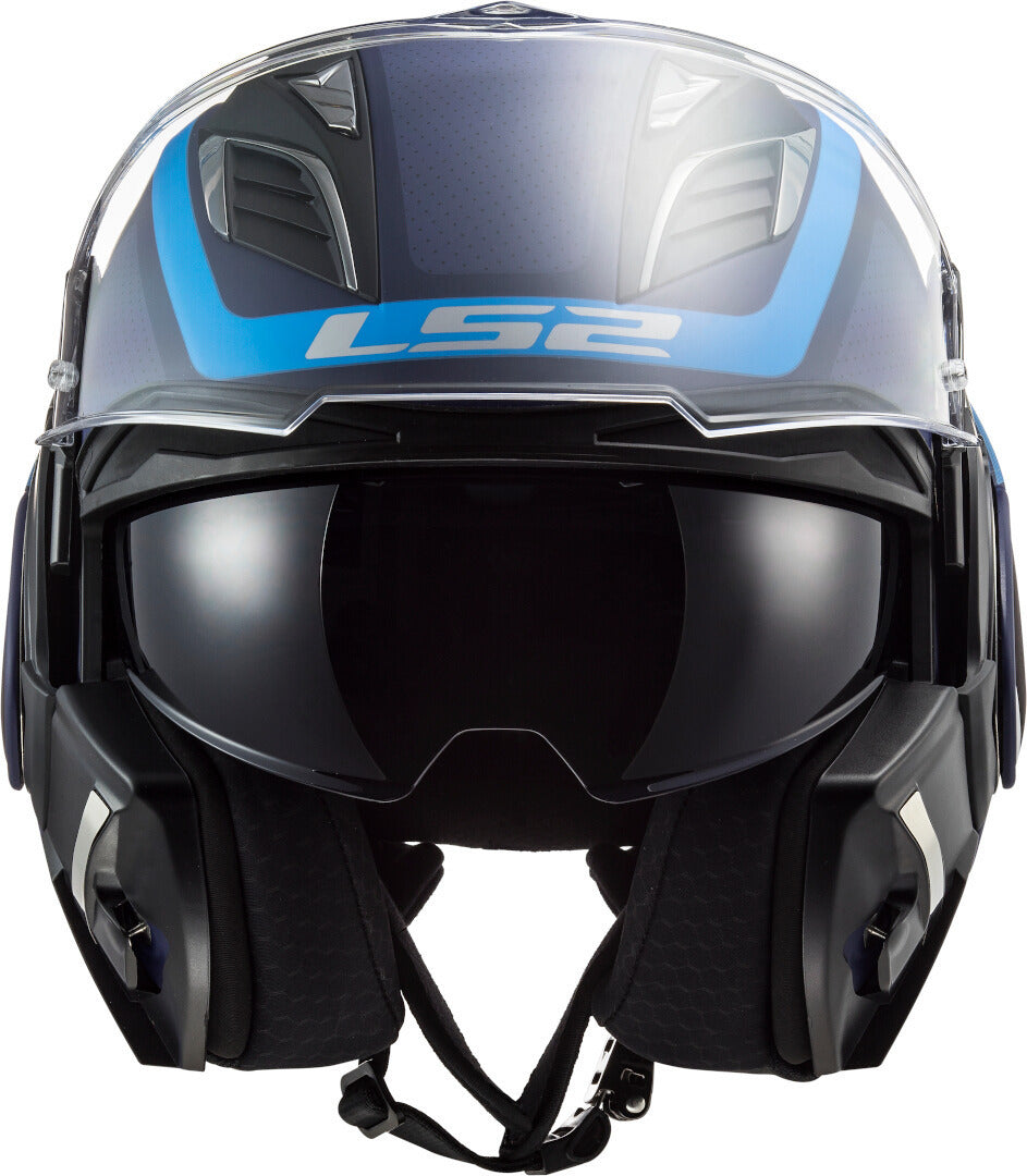 Casco Abatible LS2 Valiant II Orbit Azul Mate FF900