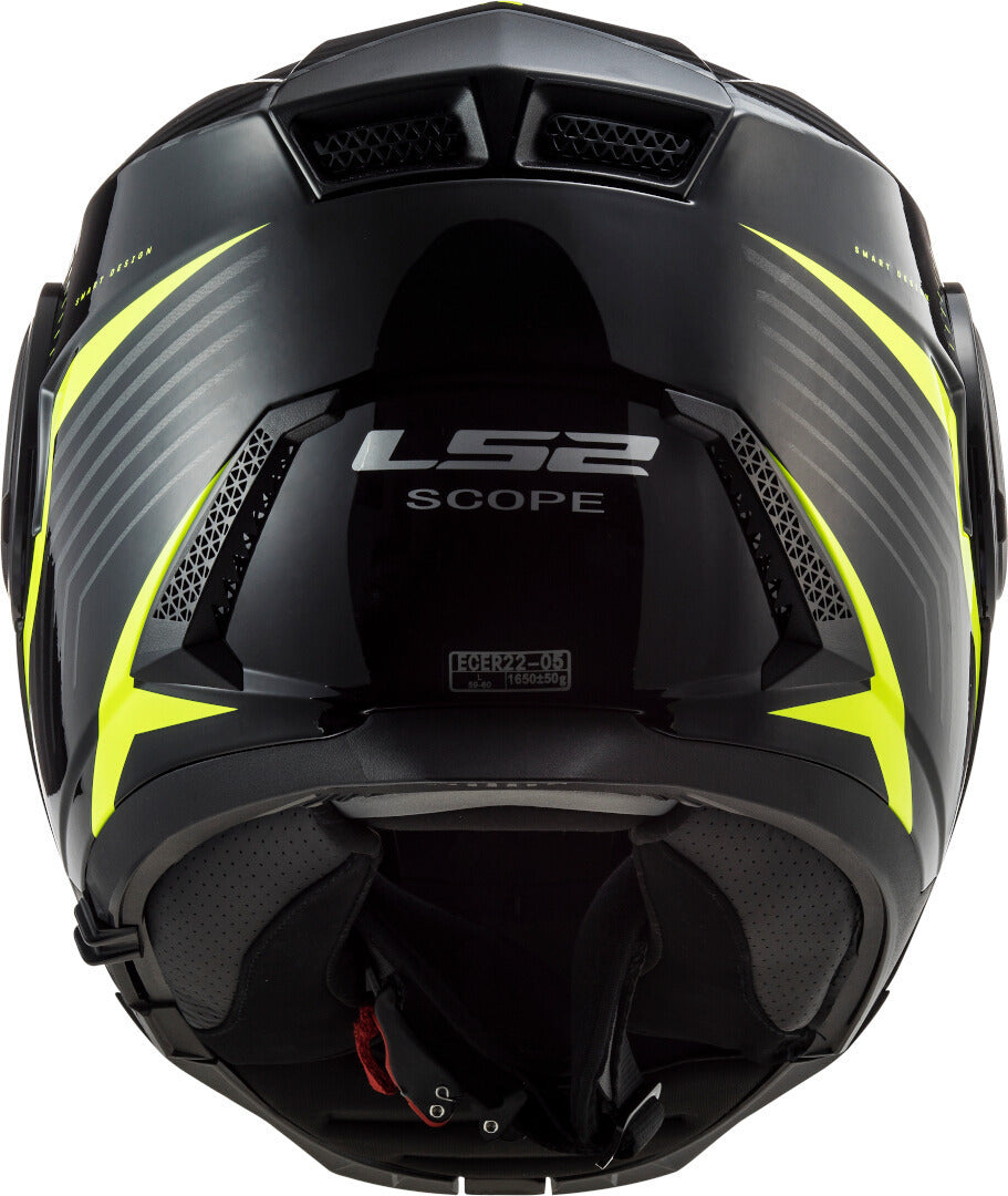 Casco Abatible LS2 Scope Skid Negro / Amarillo FF902