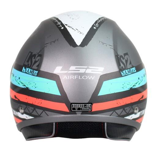 Casco Abierto LS2 Airflow Ronnie Plata Mate Azul OF562