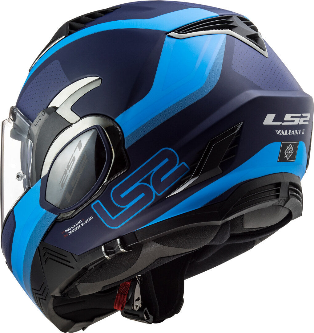 Casco Abatible LS2 Valiant II Orbit Azul Mate FF900