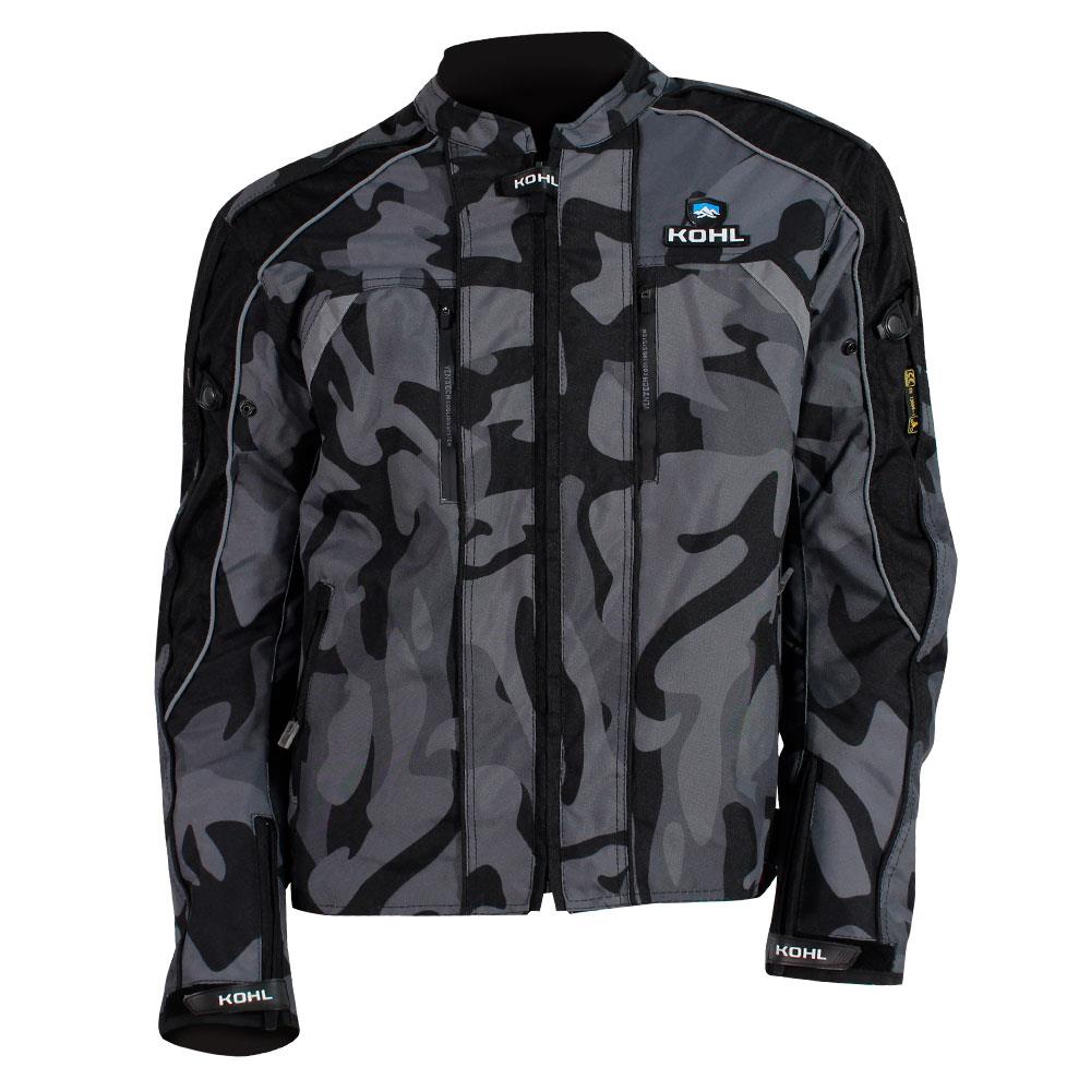 Chamarra Deportiva Kohl Negro Camo K-137 Textil