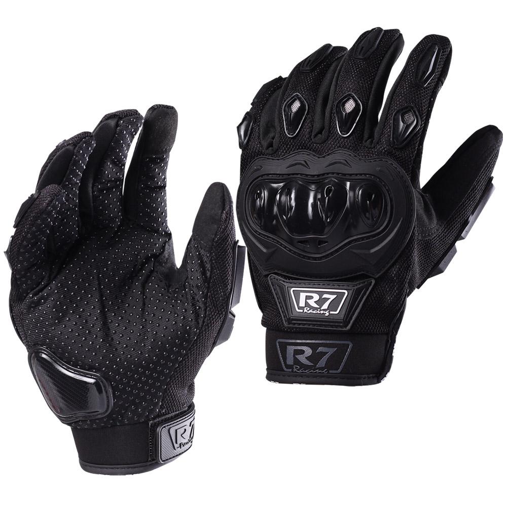 Guantes Vel R7 Racing Negro R7-1 Touch/Limpiador Mica