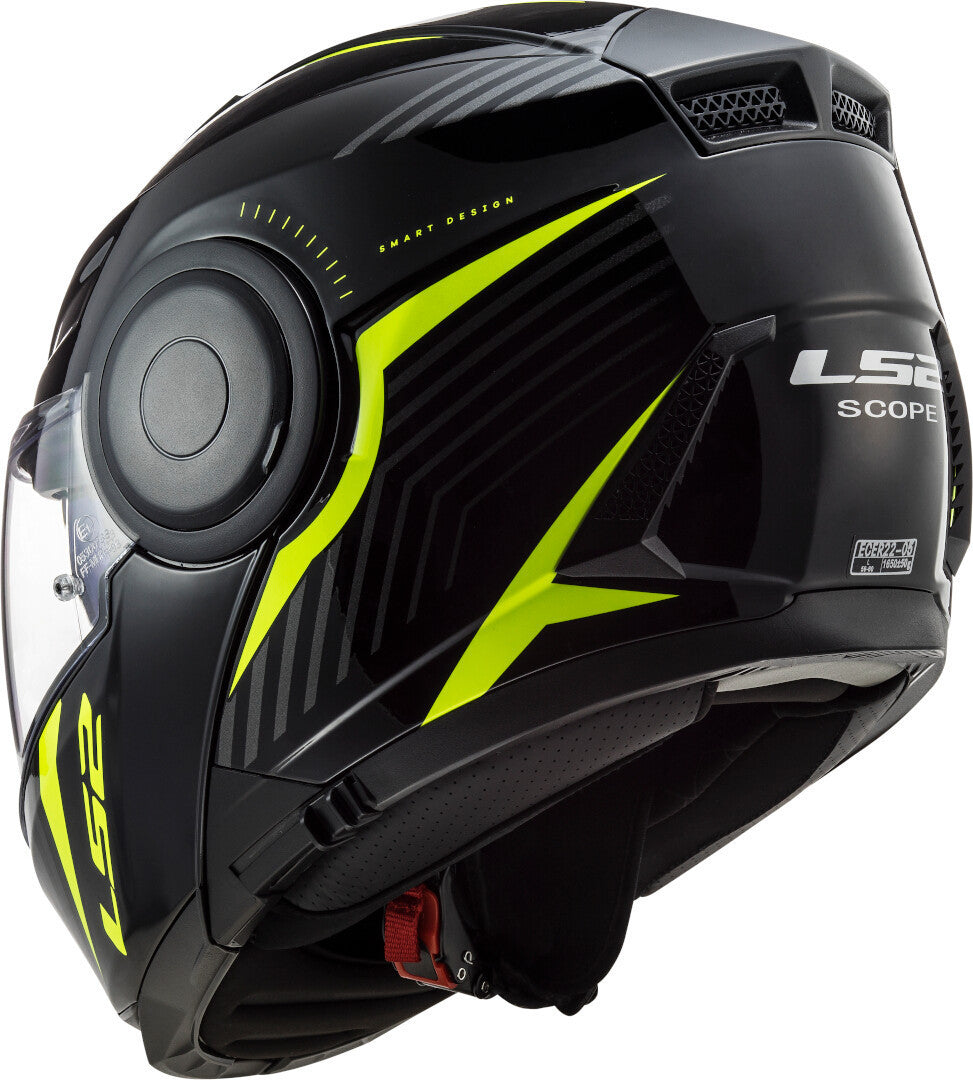 Casco Abatible LS2 Scope Skid Negro / Amarillo FF902