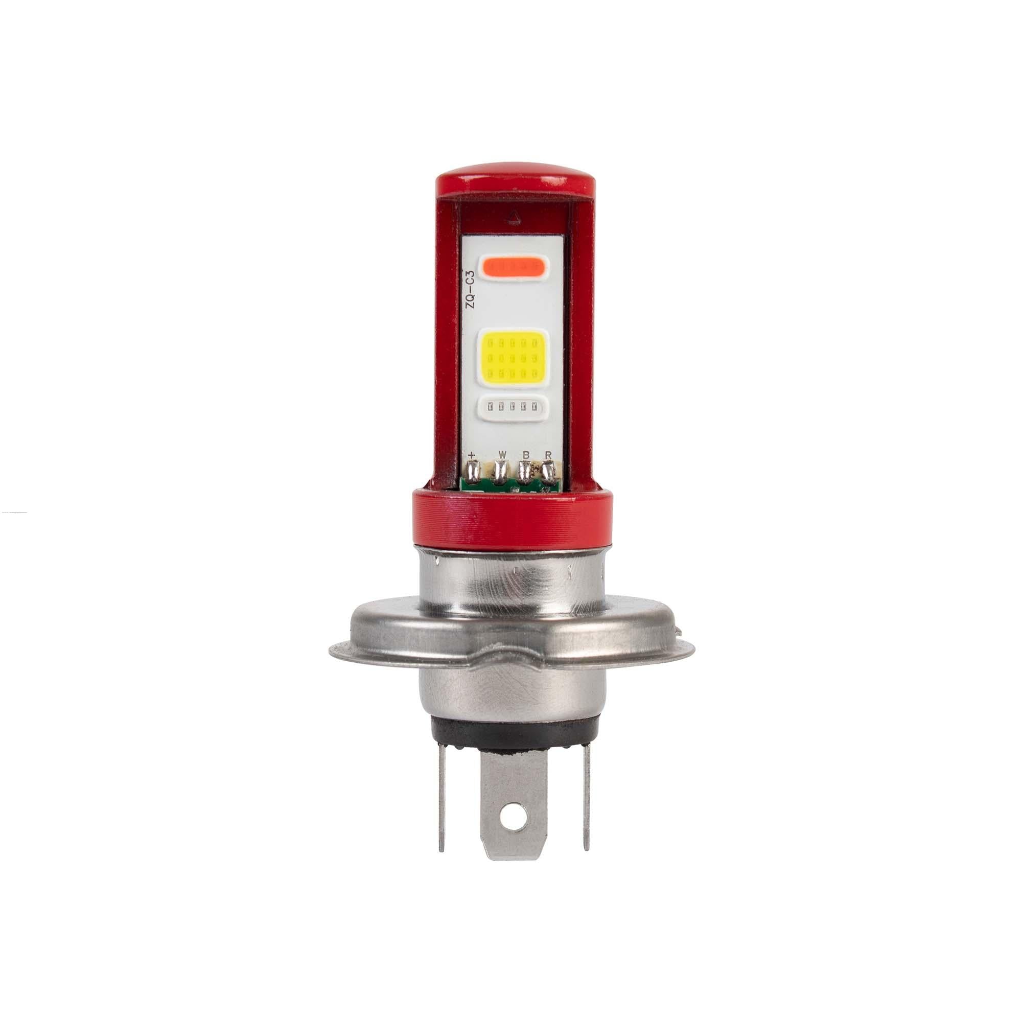 Foco Faro Delantero LED H4 Strobo Azul Ambar Promoto