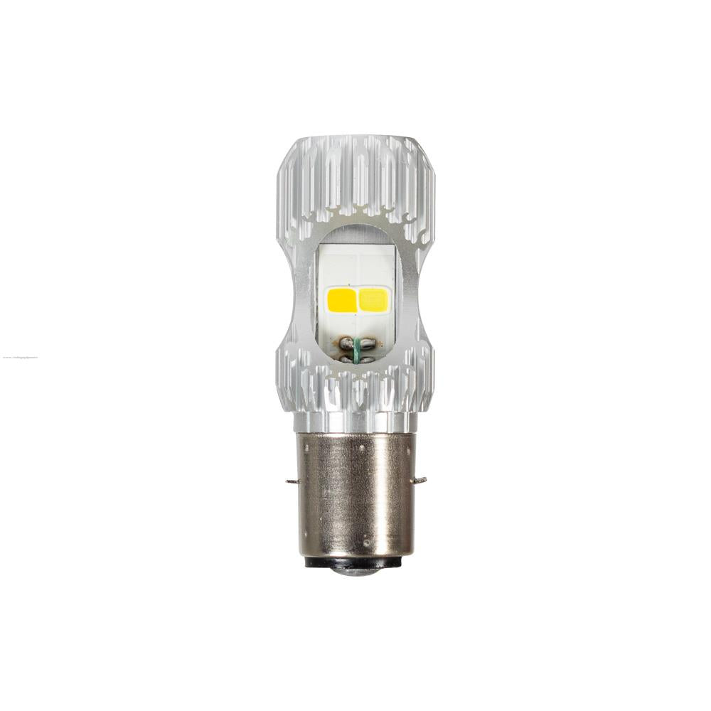 Foco LED para Faro Delantero BA20D Luz Blanca / Luz Amarilla Promoto