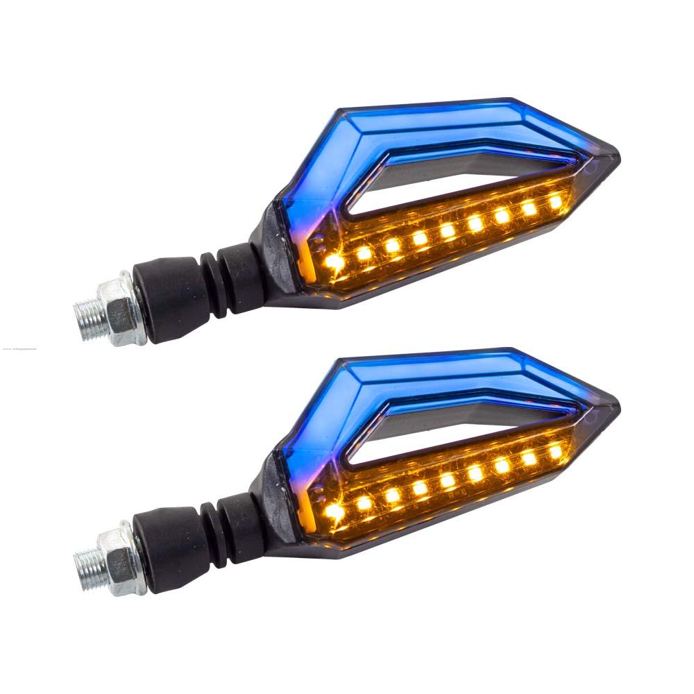 Direccionales P-20 LED Luz Ambar-Azul Stallion