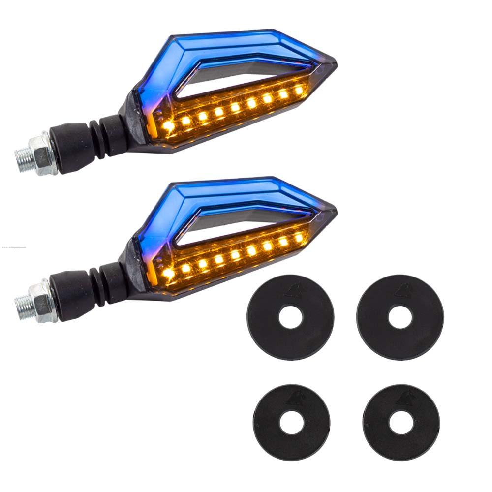 Direccionales P-20 LED Luz Ambar-Azul Stallion