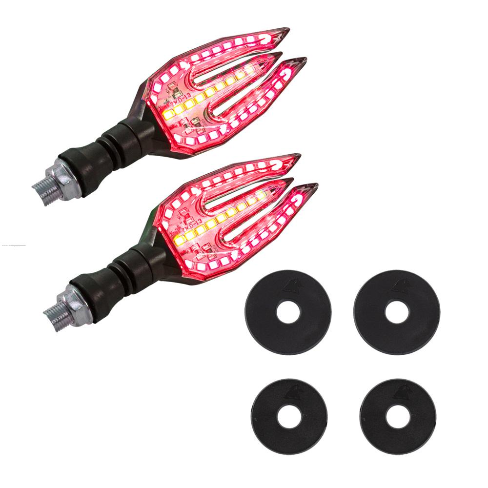 Direccionales P-31S LED Luz Rojo-Ambar Stallion