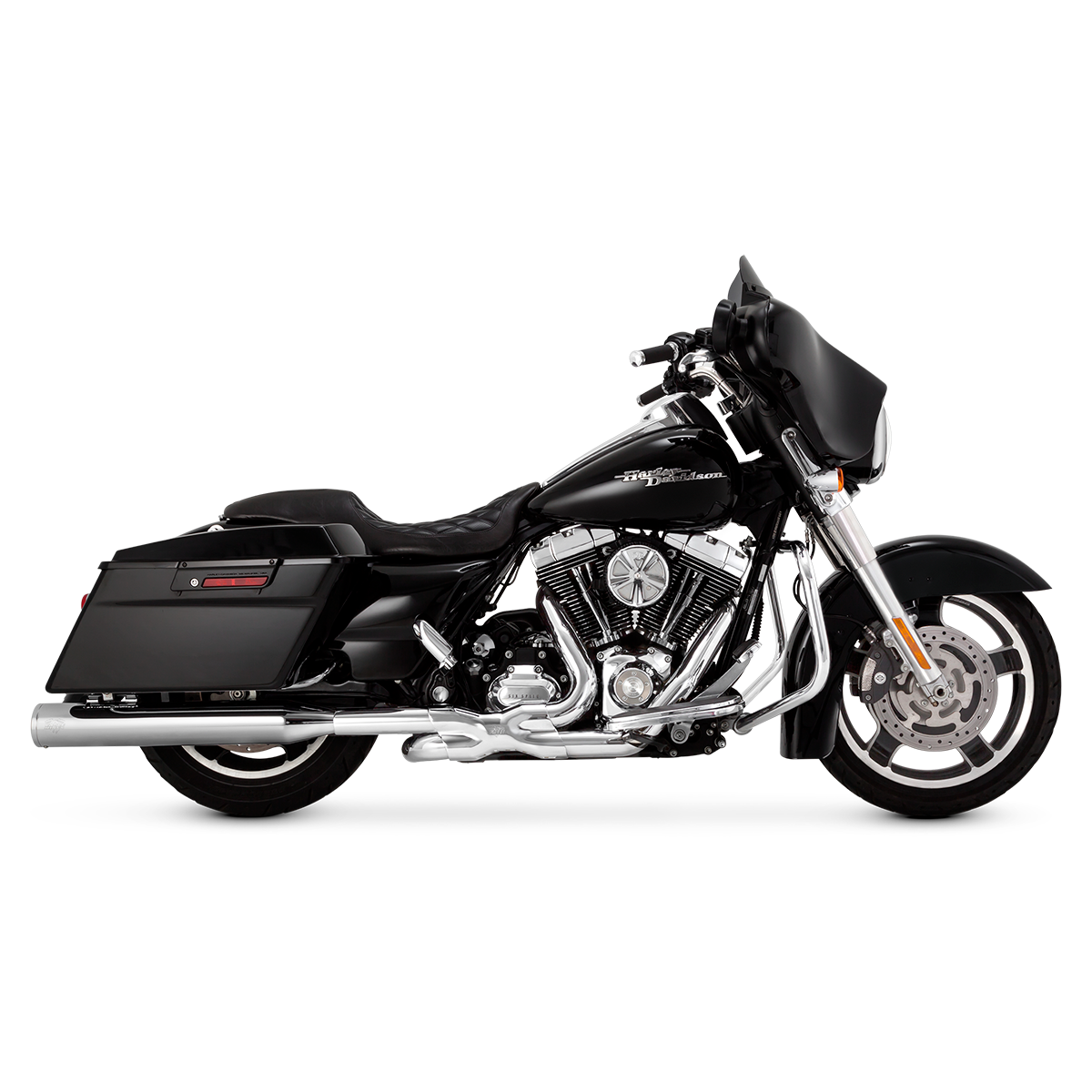 Escape Vance & Hines Eliminator 400 Slip Ons Cromo para Harley Davidson '95-'16 Touring (Colas)