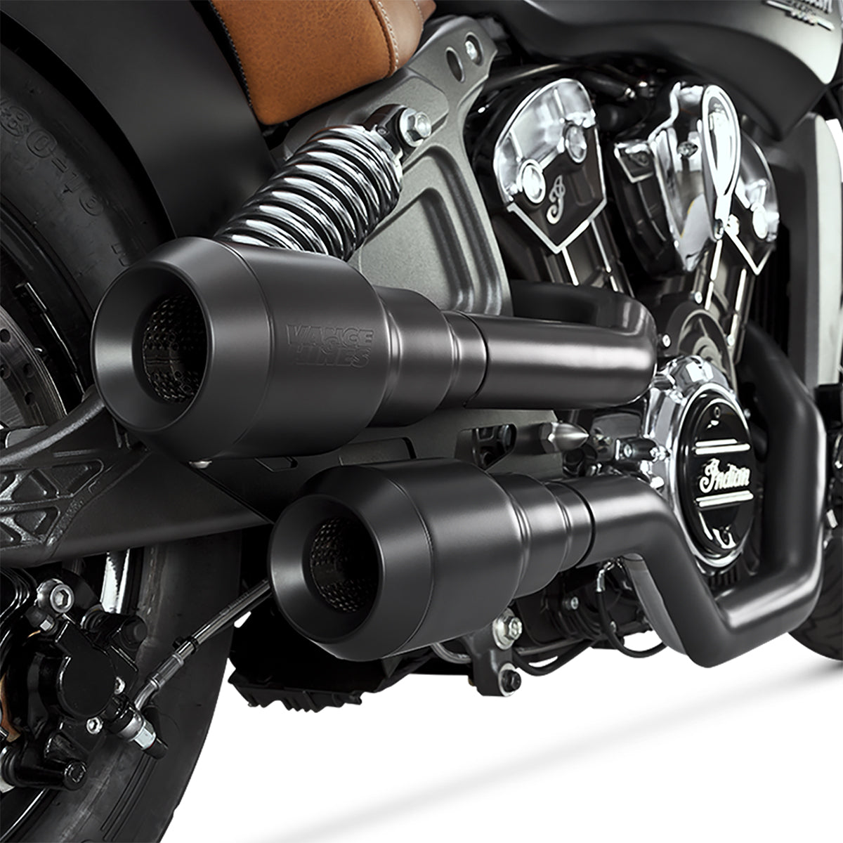 Escape Vance & Hines Hi Output Grenades Negro para Indian '15-'24 Scout (Sistema Completo)