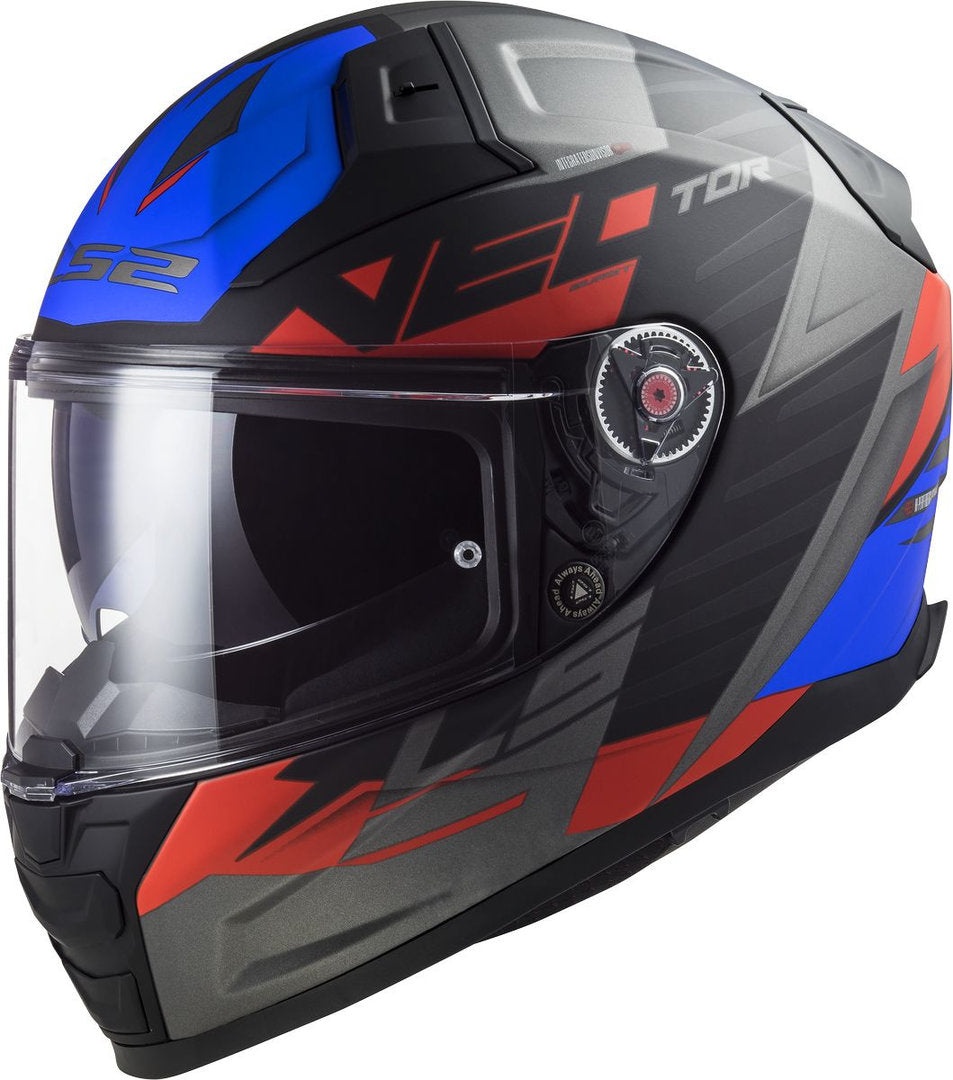 Casco Cerrado LS2 Vector II Absolute Rojo / Azul / Negro Mate FF811