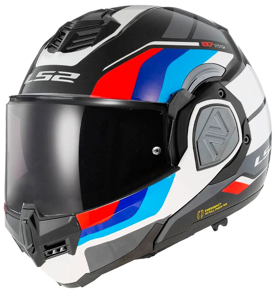 Casco Abatible LS2 Advant Sport Negro / Azul / Rojo FF906