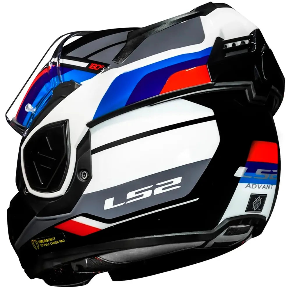 Casco Abatible LS2 Advant Sport Negro / Azul / Rojo FF906