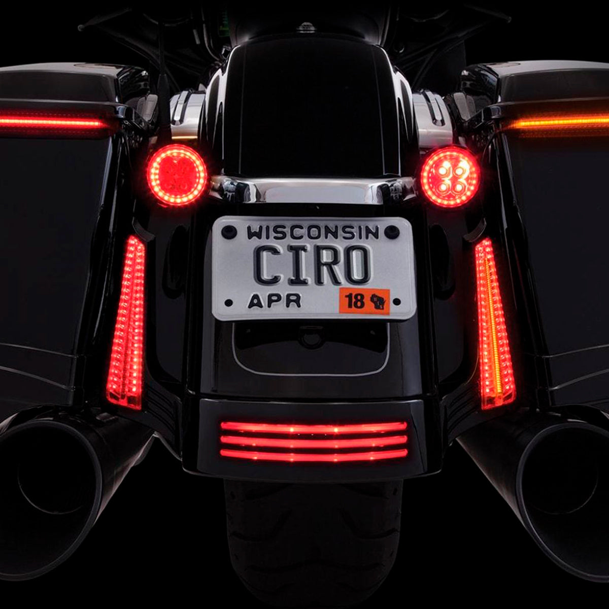 Ciro Fang® Inserto de Direccionales LED Traseras para Harley Davidson (Doble Polo)