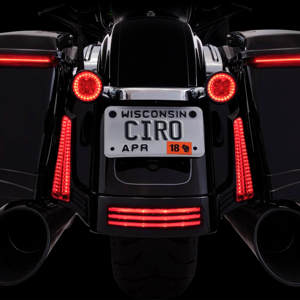 Ciro Fang® Inserto de Direccionales LED Traseras para Harley Davidson (Doble Polo)