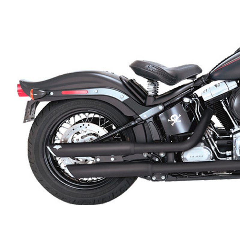 Escape Vance & Hines Twin Slash 3" Slip Ons Negro para Motocicletas '07-'17 Softail Deluxe / Slim / Crossbones (Colas)