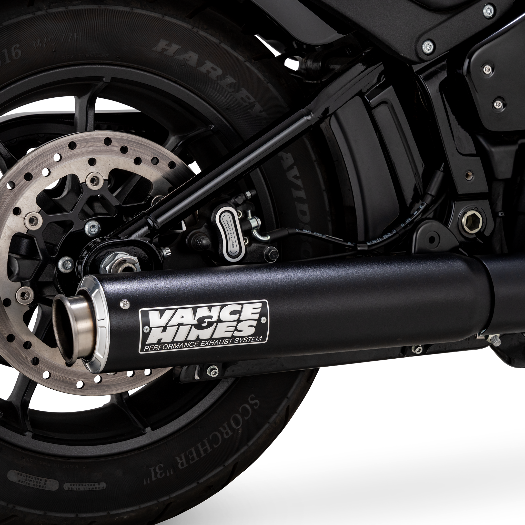 Escape Vance & Hines Supersport Slip On Negro para Harley Davidson 2025 Softail (Cola)