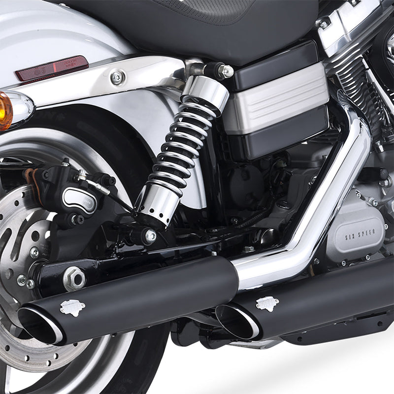 Escapes Vance & Hines Twin Slash 3" Slip Ons PCX Para Motocicletas Harley Davidson Dyna '91-'17 (Colas)