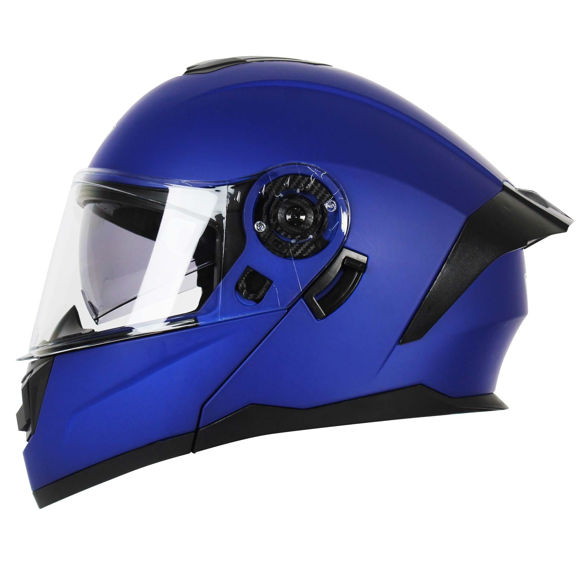 Casco Abatible R7 Racing Alfa Doble Mica DOT Azul Mate