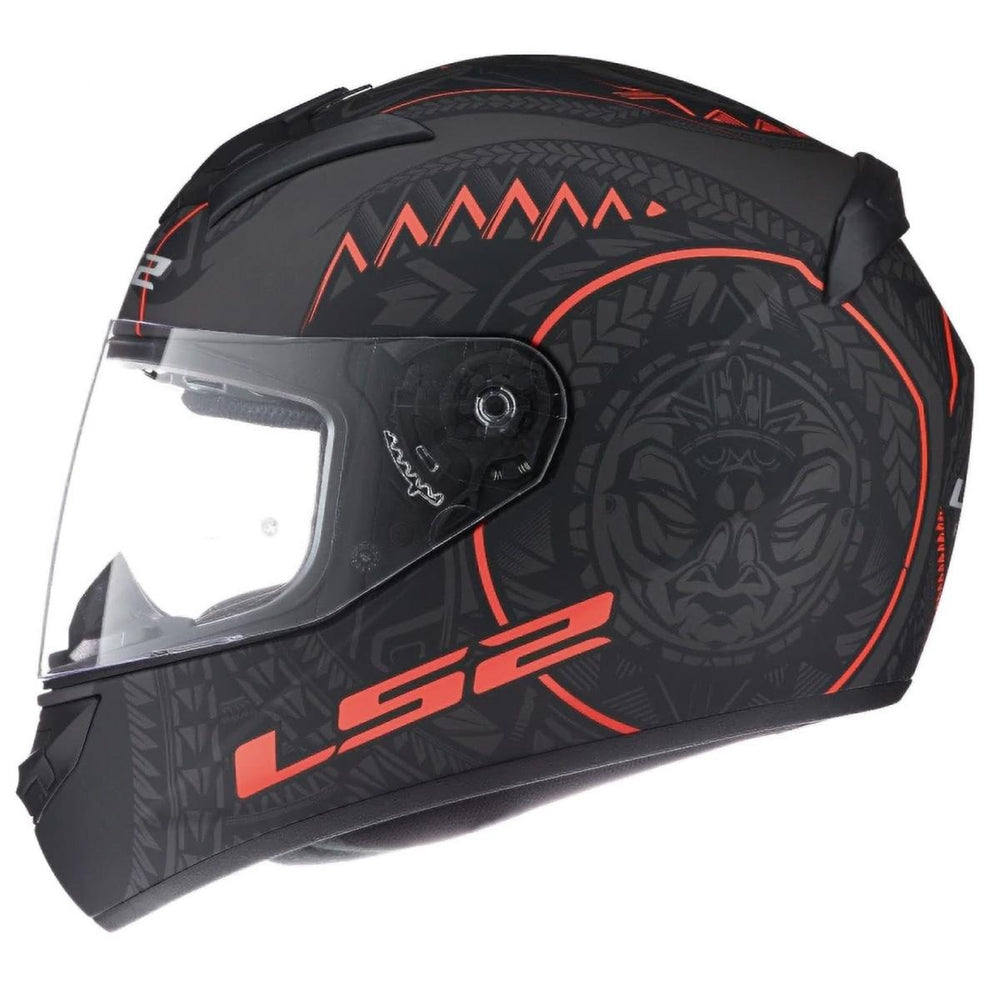 Casco Cerrado LS2 Rookie Takaroa Negro Mate Rojo FF352