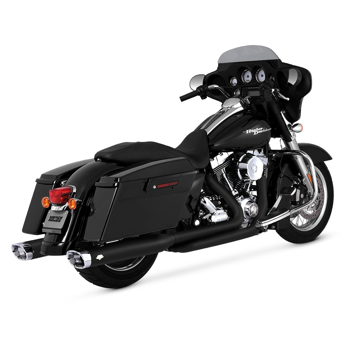 Escape Vance & Hines Monster Ovals Negro/Cromo para Harley Davidson '95-'16 Touring (Colas)