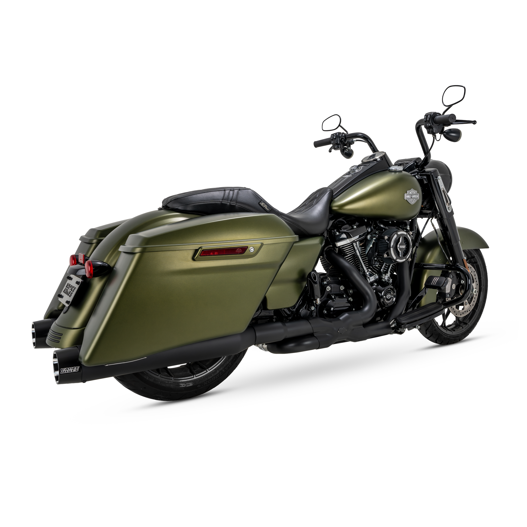 Escape Vance & Hines Blackbird 450 Slip Ons Negro para Harley Davidson '17-'26 Touring (Colas)