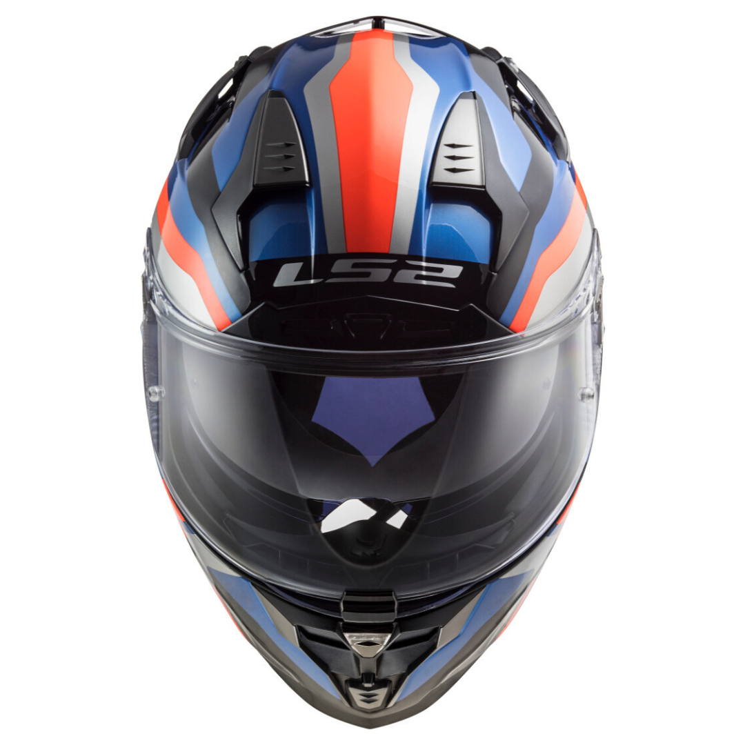 Casco Cerrado LS2 Challenger HPFC Galactic Azul / Naranja FF327