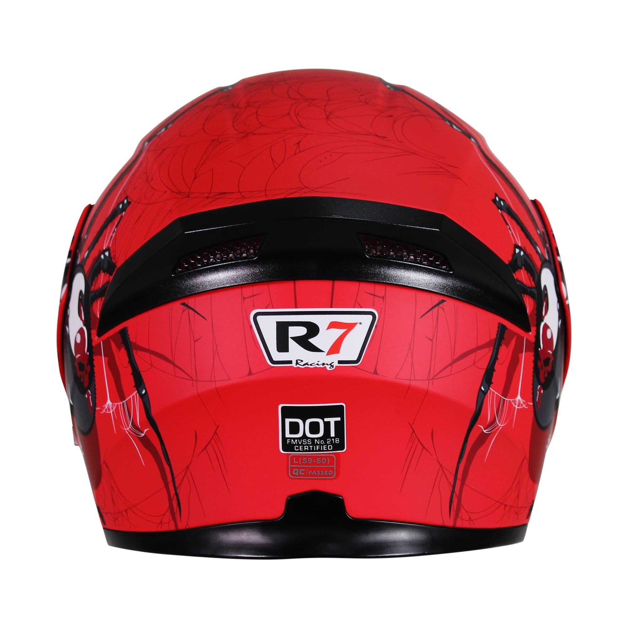 Casco Abatible R7 Racing Unscarred Spider Doble Mica DOT